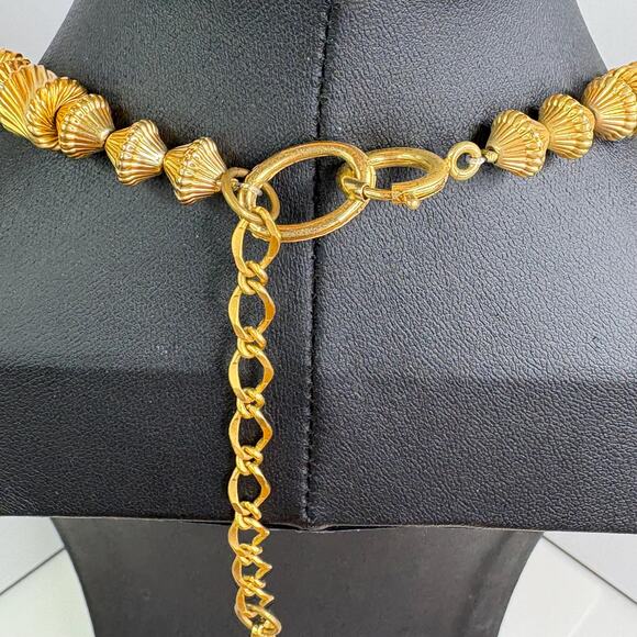 Vintage Anthony Alexander Gold Beaded Chunky Beaded Statement Necklace 20" - Picture 4 of 5